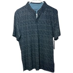 NWT Rhone Men's Navy Pattern Polo Medium